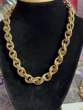 Gold Link Statement Necklace - Women Jewelry
